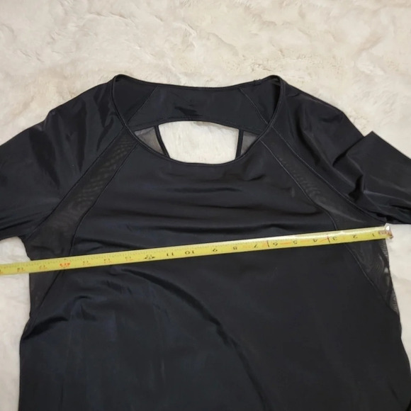 Iululemon If You’re Lucky long sleeve tee black mesh RARE - Picture 11 of 11